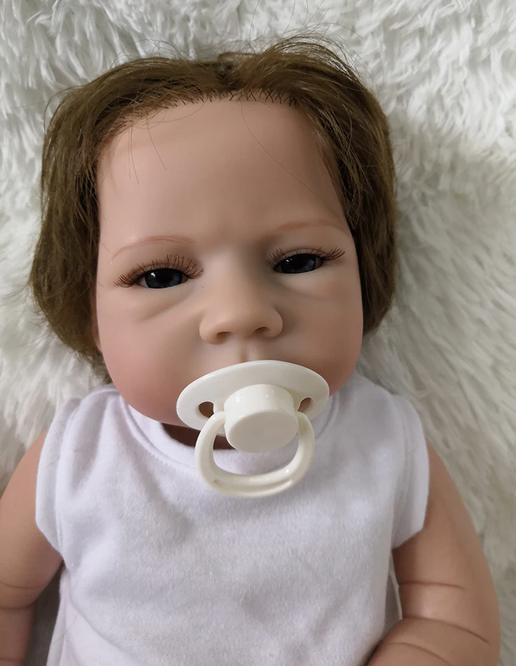 

18 Inch Bebe Reborn Baby Dolls for Children Toys Toddler Full Body Silicone Girl Reborn Doll Newborn Toy Kit 45CM
