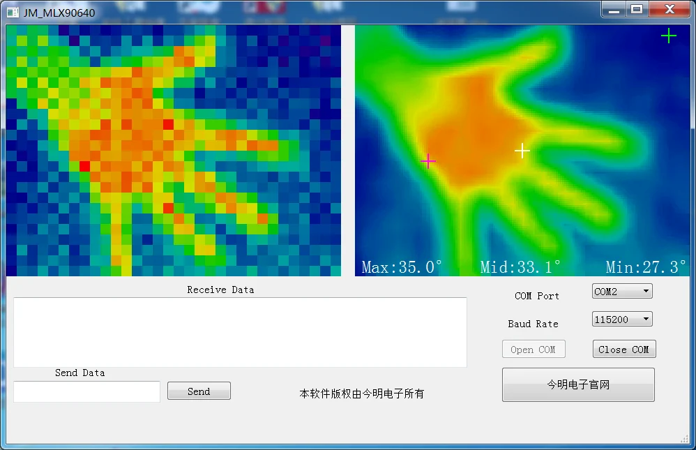AMG8833 MLX90640 ИК тепловизор массив Термальность Imager инфракрасное тепловое изображение