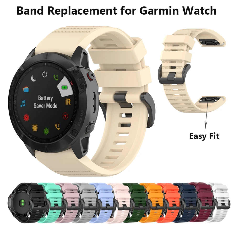 Фото Ремешок для Garmin Fenix 5 Plus 6 Pro Forerunner 935/945 мягкий силиконовый ремешок 22 Ремешок для Garmin Fenix 5 Plus 6 Pro Forerunner 935/945 мягкий силиконовый ремешок 22