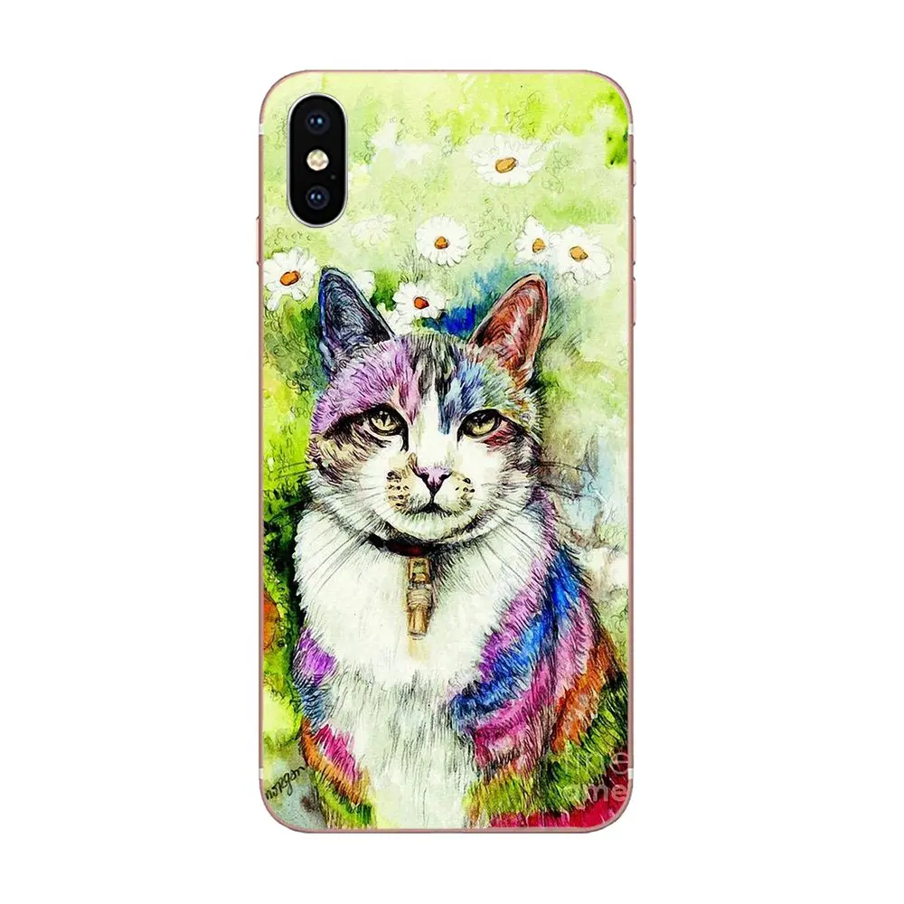 Прозрачный мешок TPU чехол модный Кот с принтом &quotпоп арт&quot Cat для samsung Galaxy Note 5 8 9 S3