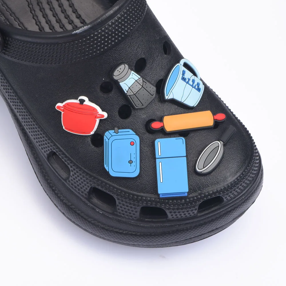 Hot Sale Kids Croc Shoes Charms Kitchen Tools Shoe Decoration Girl Cooking Bracelets Accessories Boy Birthday Gift