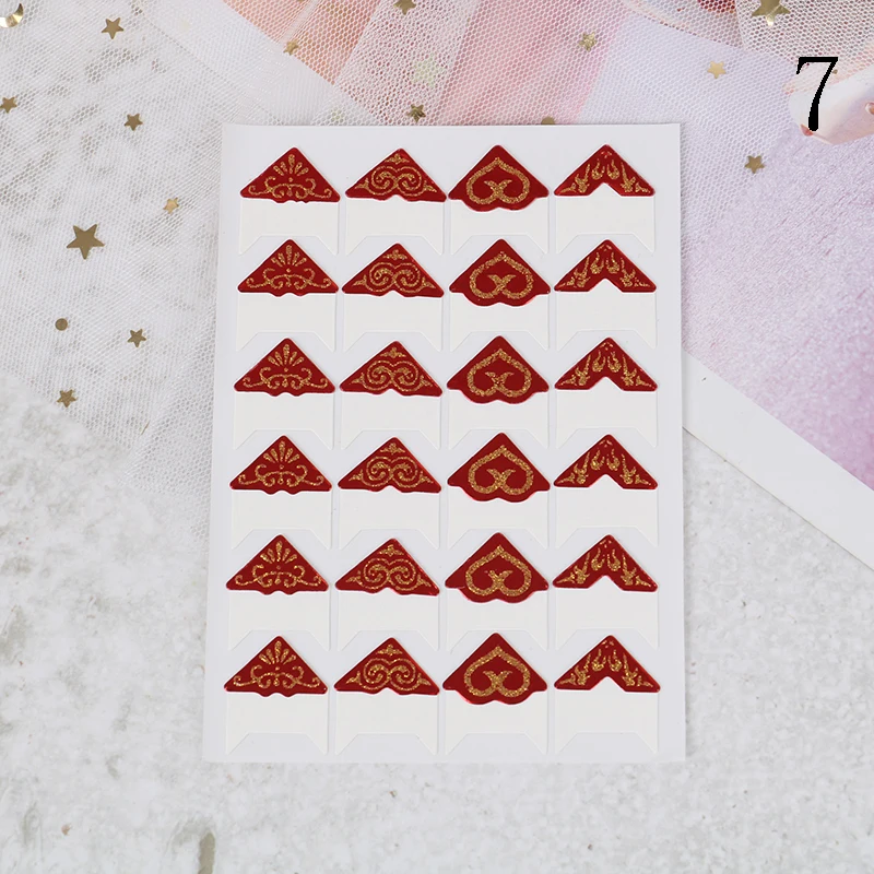 

Vintage Corner Kraft Paper Stickers 24pcs/lot 1 Sheets For Protect Photo Wedding Albums Frame Decoration DIY Scrapbooking