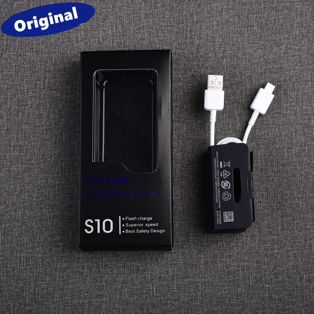 

10pcs/Original Samsung TYPE C Cable 1.2m Fast Charger Data Line For samsung Galaxy S8 S9 Plus S10 Note 8 9 10 A3/A5/A7 2017 Box