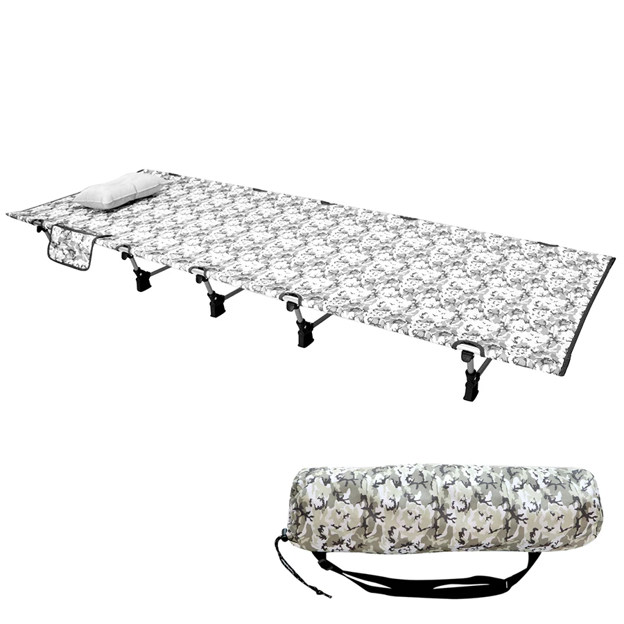 Портативная складная кровать с подушкой мат для отдыха на открытом воздухе