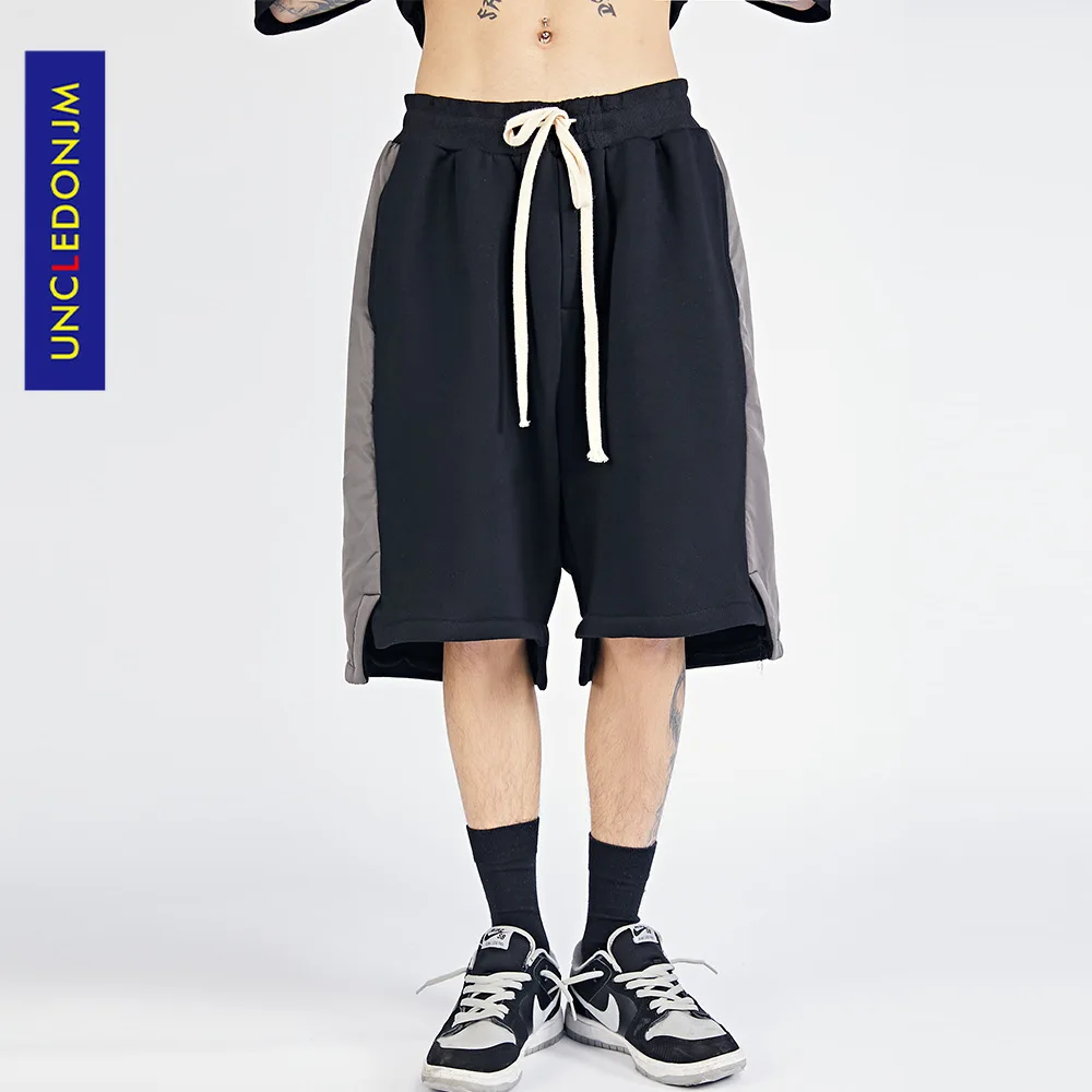 

UNCLEDONJM Colour block streetwear men sweat shorts summer men casual shorts baggy shorts for men korean fashion shorts 87136