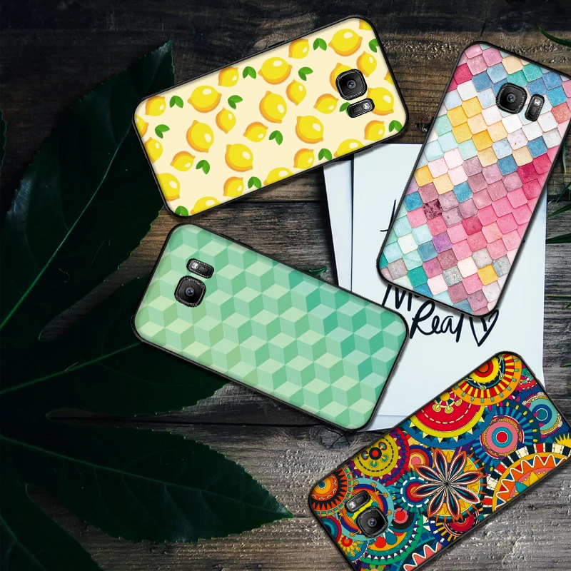 Узор фруктовое ассорти Мягкий силиконовый чехол для телефона Samsung Galaxy S6 S8 край S7 S9