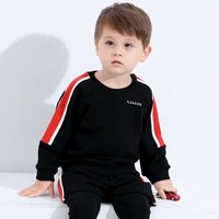 boys sweater suit 2 6 years old black pure cotton fashionable kids clothing toddler spring and autumn split childrens clothes