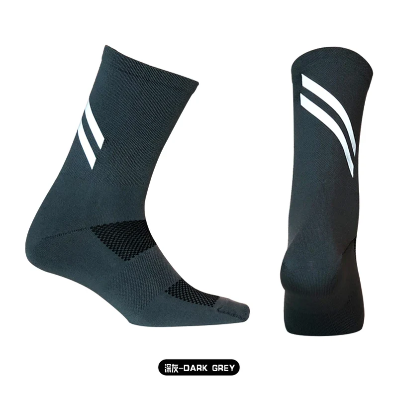 

2021 New Arrival Cycling Socks Compression High Quality Reflective Lines Sports Socks Professional Sports Pro Team Racing Road