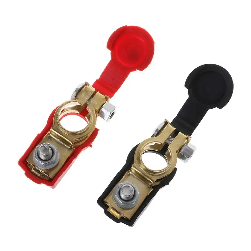 

Auto Car Battery Terminal Connector Battery 1 Pair Quick Release Battery Terminals Clamps Cap Clips Copper For Car Truck Carava