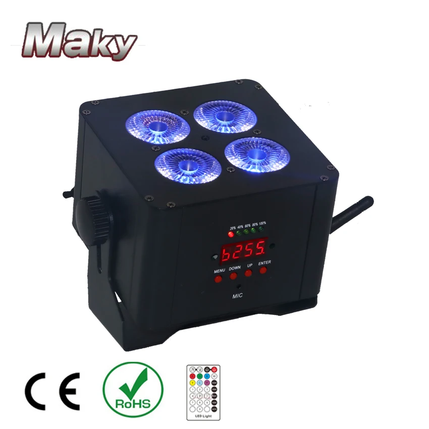 Заказ образца бесплатная доставка 4 светодиода 18 Вт миниатюрная беспроводная