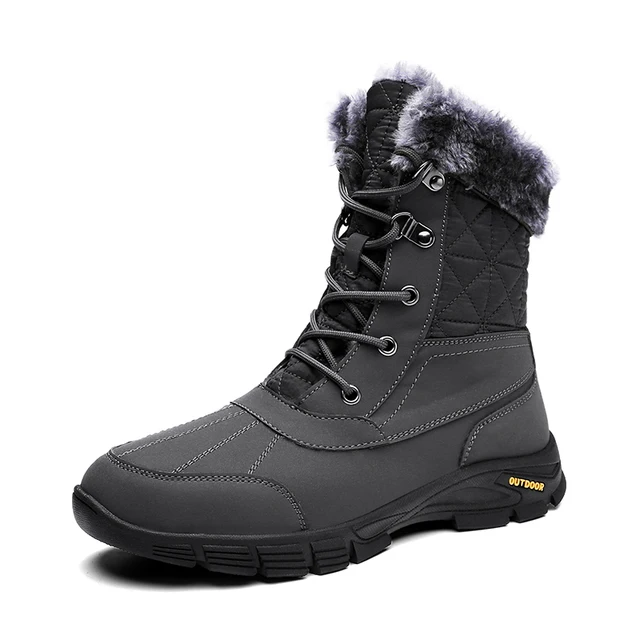 Мужские зимние ботинки до щиколотки, большой размер 38-47, горные ботинки, Мужская  зимняя походная обувь, зимняя обувь для улицы, Мужская теплая обувь для  альпинизма | AliExpress