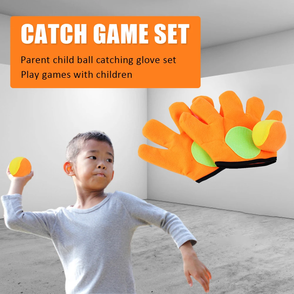

Toss and Catch Suction Ball Set Catcher Hands Gloves Outdoor Sports Gloves Sucker Sticky Ball Throwing Catch Balls Game