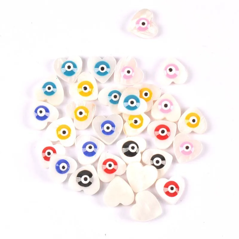 Ракушки 11 мм в форме сердца и злых глаз для творчества домашний декор ремесла