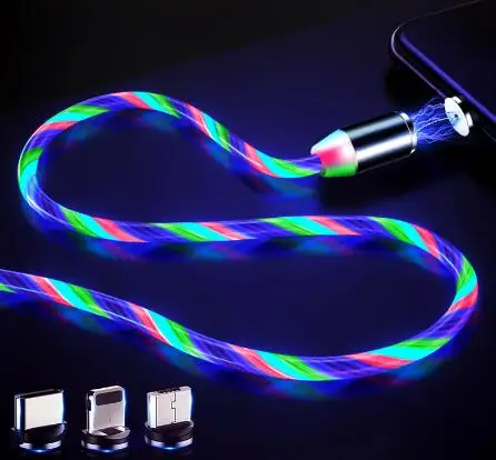DF923 светодиодный светящийся Магнитный зарядный кабель светящееся освещение