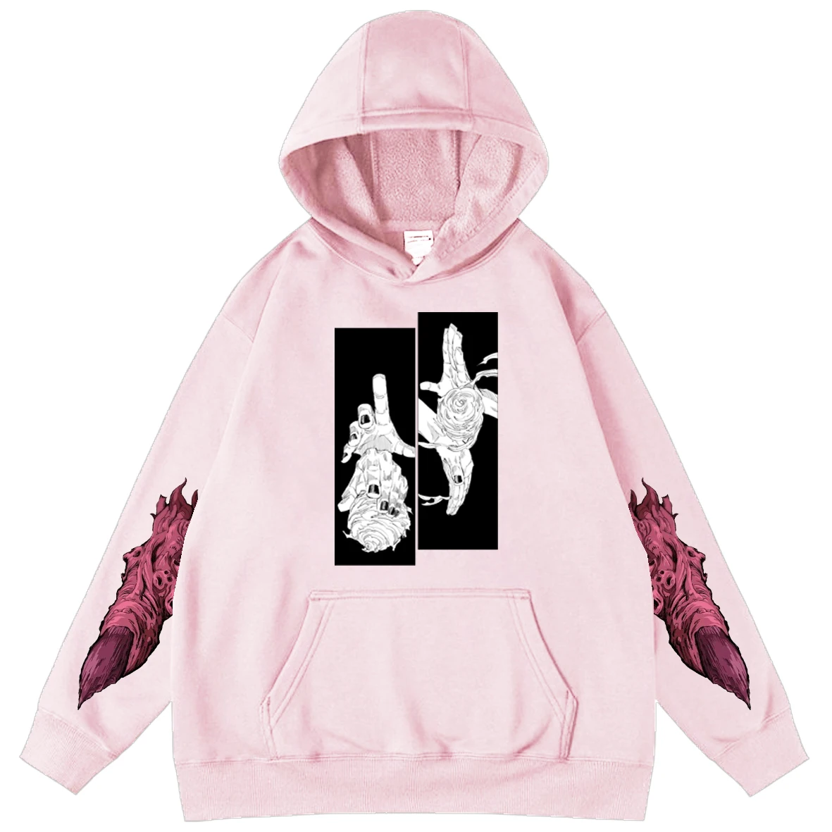 

Jujutsu Oversized Kaisen Streetwear Hoodie Anime Cuff Print Hoodies Harajuku Sweatshirt Pullovers Long Sleeve clothes for teens