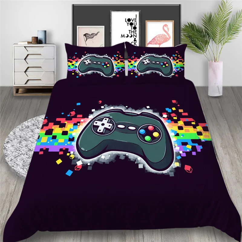 

Bedding Set Game Gamepad Printed Comforter Cover Duvet Cover for Home Room Decoration Twin Full Queen King Size
