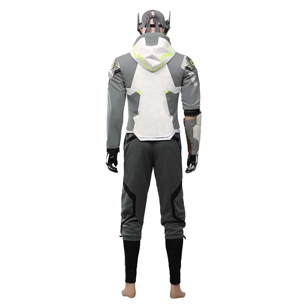 Игры OW Shimada Косплей Гэндзи костюм Толстовка комплект одежды со штанами Хэллоуин