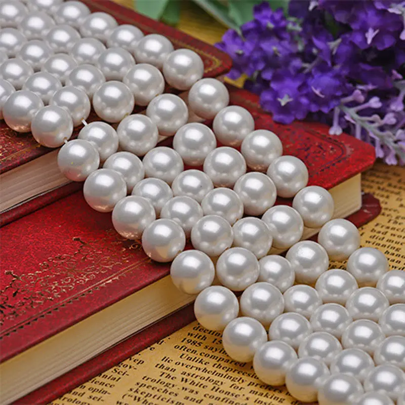 

Necklace DIY Material 3-20MM Acrylic Loose Beads DIY Fake Pearl Bracelets Jewelry Making Pearl Beige Wholesale Crimp & End Beads