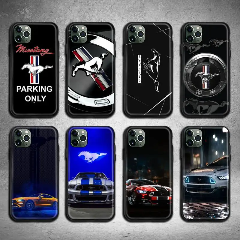 

Luxury Sports Car Brand Mustang Logo Phone Case for iphone 12 pro max mini 11 pro XS MAX 8 7 6 6S Plus X 5S SE 2020 XR case