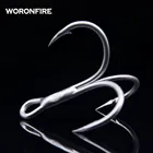 Толстый тройной крючок 20 шт.лот, прочное натяжение, 1 #2 #4 #6 #8 #10 #12 #, Круглый складной тройной рыболовный крючок из высокоуглеродистой стали, владелец