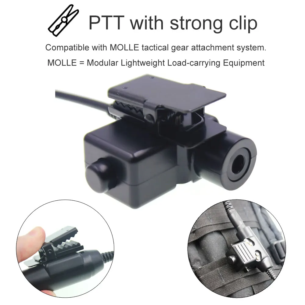 Walkie Talkie Throat Microphone Air Tube Headset With U94 PTT For Baofeng UV-5X UV-82 UV-5R US-82 DM-5R BF-888S Two Way Radio