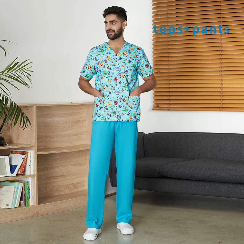 Топы/штаны для ухода за домашними животными рубашки с мультяшным принтом и