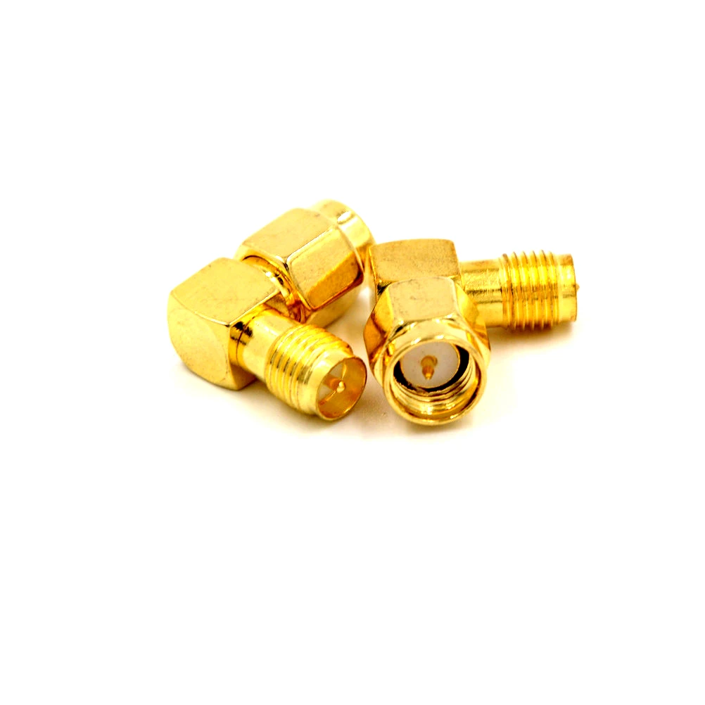 2 шт. SMA разъем RF коаксиальный с адаптером Male (шип) для RP типа мама правый угол