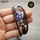 Светящийся ударопрочный браслет FIMAODZ Genshin для мужчин и женщин, сувениры для игр, стеклянные пуговицы, светящиеся в темноте браслеты ручной работы, браслет