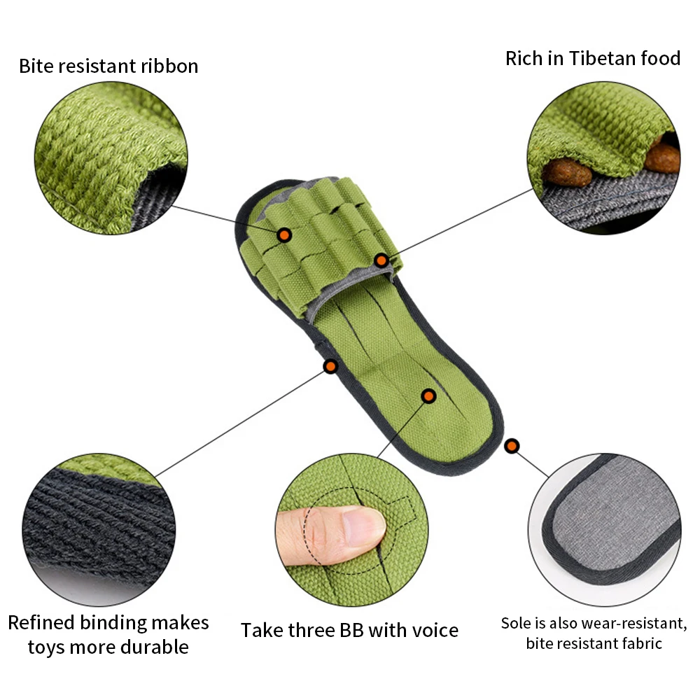 

Pet Toys Slippers Sniffing Toys Vocal Toys Molar Teeth IQ Training Bite-Resistant Dog Molar Teeth Leakage Food Toys
