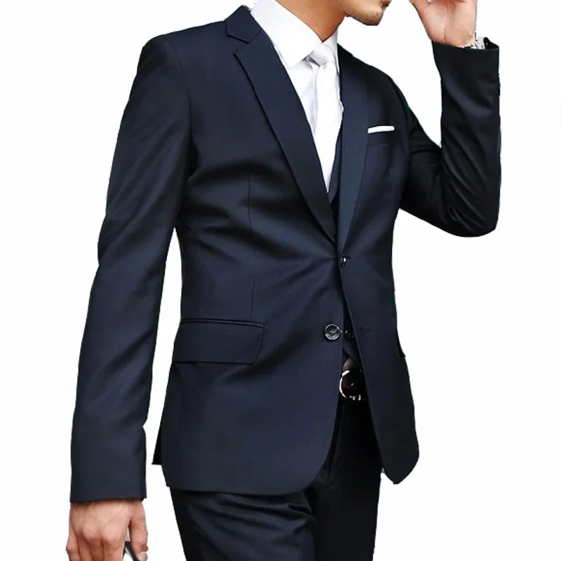 Костюм-смокинг мужской облегающий пиджак и брюки деловой/Свадебный блейзер |