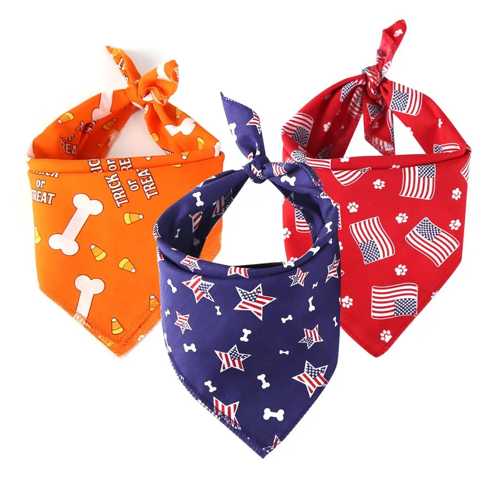 Слюнявчик для домашних животных собак кошек бандана нагрудники квадратный шарф