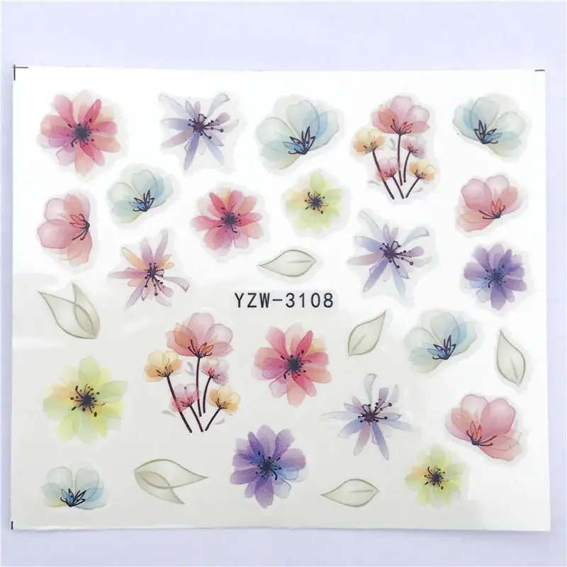 

1 PC Flower / Animal Designs Water Transfer Sticker Nail Art Decals DIY Fashion Wraps Tips Manicure Tools