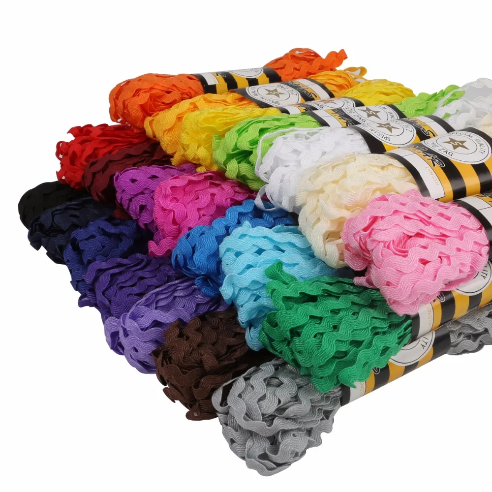 15 ярдов/партия кружевная лента Ric Rac Zig Zag 8 мм | Дом и сад