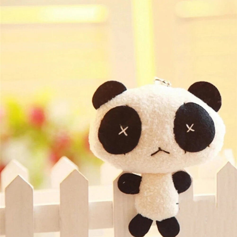 

Cotton Panda Doll Pendant Keychain Phone Handbag Decor Key Chain Rings