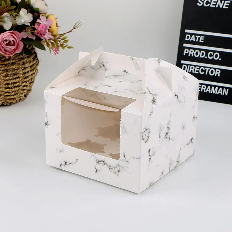 Прозрачные коробочки для маффинов размером 300X4 портативная коробка выпечки из