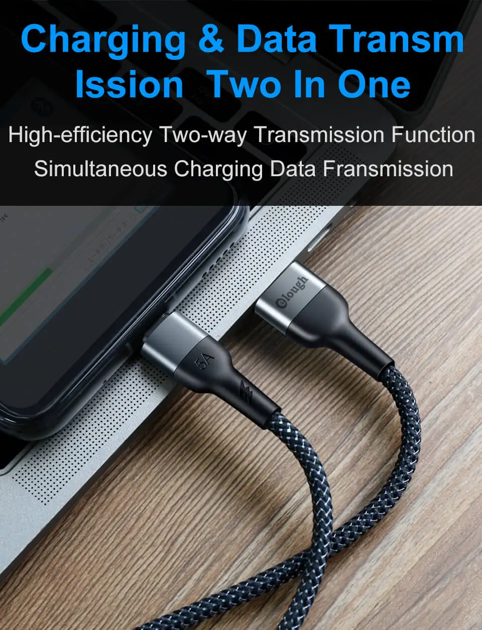 Elough 5A usb type C кабель для huawei P30 P20 P10 mate 20 10 Pro Plus Lite быстрое зарядное устройство для Xiaomi Quick Charge 3,0 USB C кабель