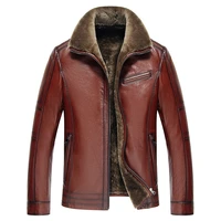 mens genuine leather jacket real cow leather plus size cowhide jackets for men natural lamb fur coat l178101 kj841