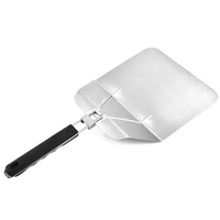 1 pcs stainless steel pizza shovel pizza paddle with folding handle anti slip pizza spatula for baking pizza bread kitchen tool