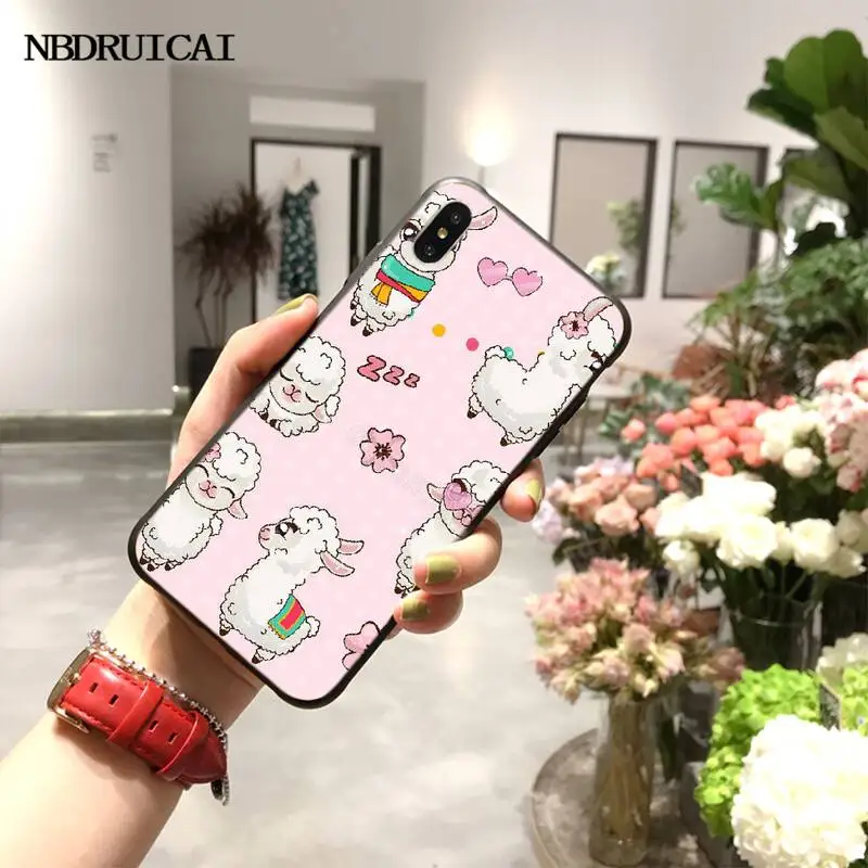 PENGHUWAN Kawaii Милая лама Альпака Мягкий Силиконовый ТПУ чехол для телефона iPhone 11 pro XS