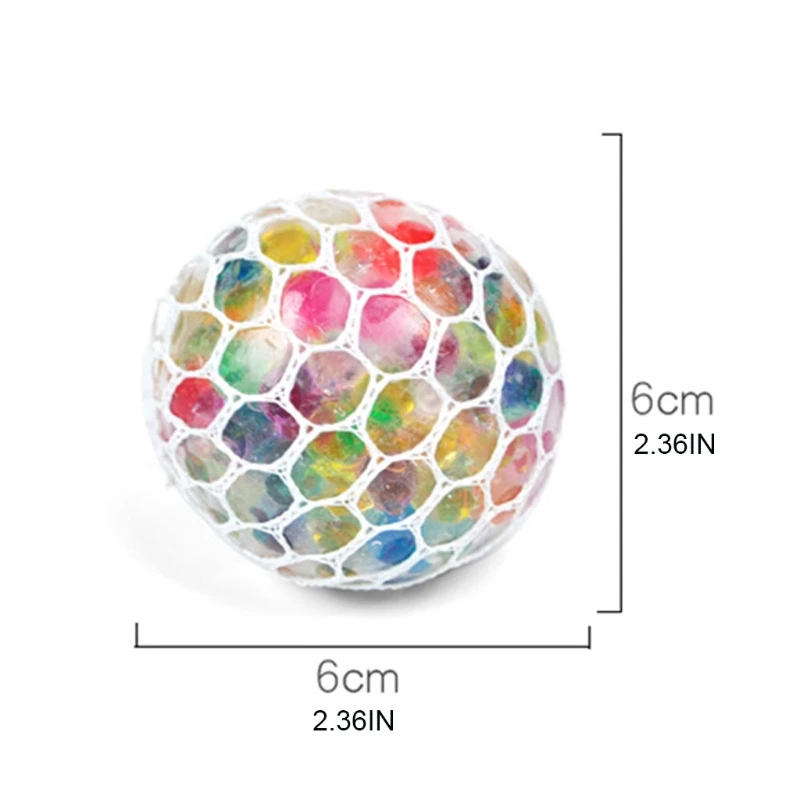 

Antistress Simple Squeeze Ball Led Mesh Sensory Fidget Glowing Toy, Colorful Beads Reliever Toys for Decompression