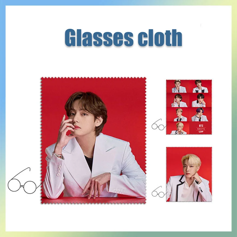 KPOP Bangtan Boys ткань из микрофибры для чистки очков объектива Kim Tae Hyung Tian Jung Kook Park Jimin