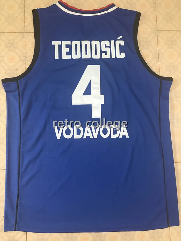 

#4 MILOS TEODOSIC Camiseta Canotta Serbia EUROBASKET baskteball jersey Embroidery Stitched Customize any number and name Jerseys