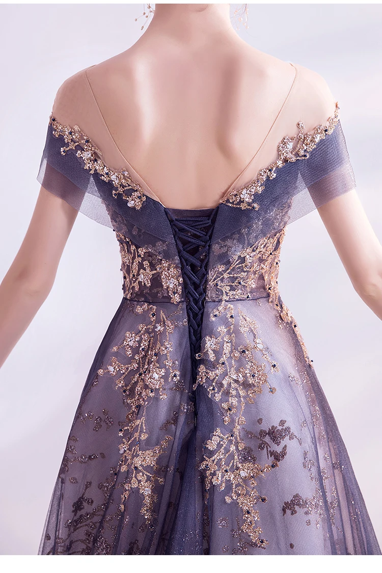 Платье с коротким рукавом для выпускного вечера 2020 длинное платье иллюзией на