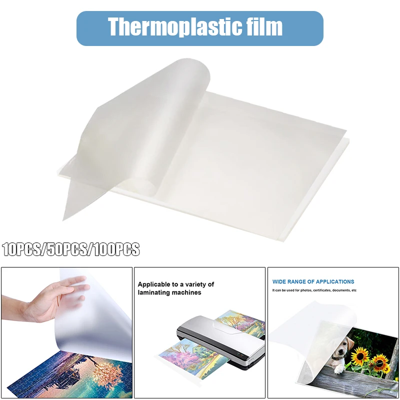 

Thermals Laminating Plastic Laminator Sheets 220*310mm 10/50/100pcs Clear THIN889