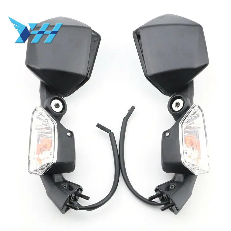 Motorcycle Rearview Mirrors With LED Turn Signal Lights For Kawasaki Ninja ZX6R ZX10R ZX 6R 2005 - 2008 10R 2004 2010 Moto | Автомобили и