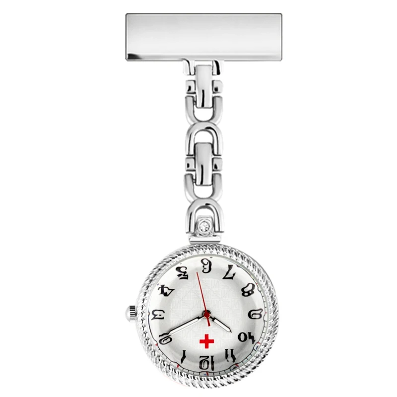

ALK Retro Nurse Watches Clip-on Fob Pocket Medical Watch Brooch Doctor Gift Stainless Steel Nurse Clock Hospital RoseGold Silver