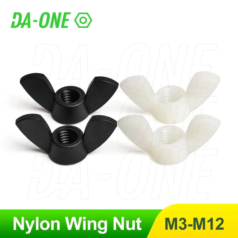 

Twist Nylon Butterfly Thumb Wing Nut M3 M4 M5 M6 M8 M10 M12 Plastic Handle Lamb Quick Release Knob Fly Nuts Caps for Thread Bolt