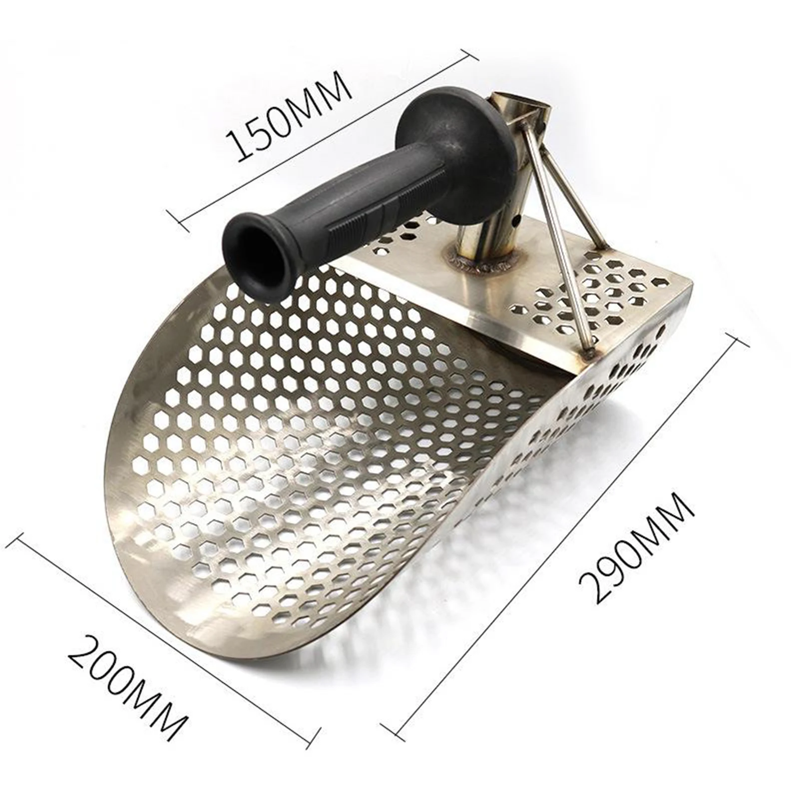 

Stainless Steel Beach Sand Scoop with Handle Detector Metal Detecting Tool