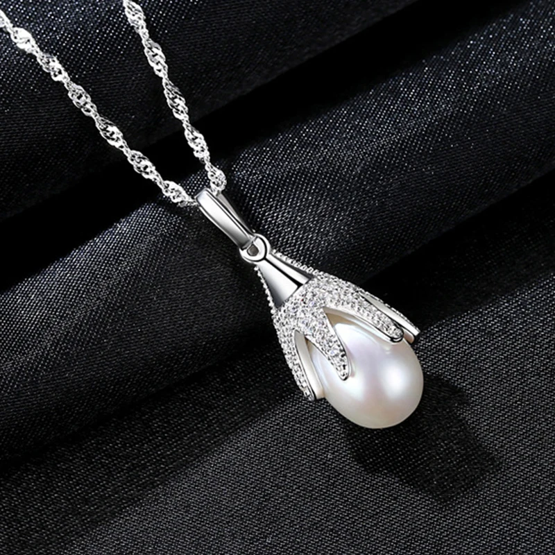 DOTEFFIL хит продаж серебро 925 пробы жемчужное ожерелье натуральный пресноводный