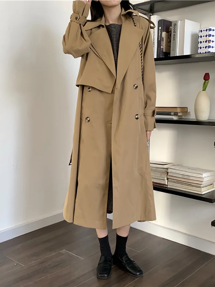 

Windbreaker Women's Spring and Autumn Thin 2021 New Early Autumn Coat Loose Medium Long Small Temperament Work Coat